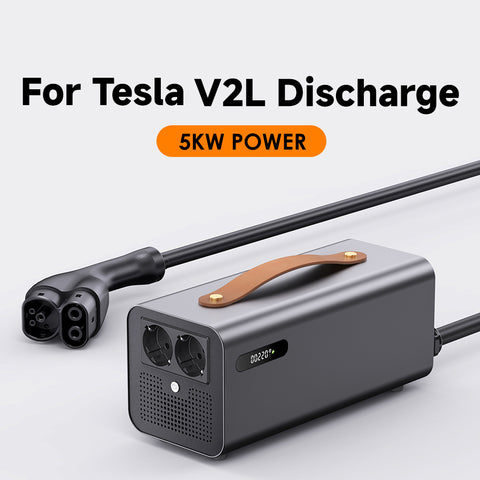 5KW 3.5KW V2L Discharge For Tesla Model Y S X NACS CCS2 Socket 220V Power Share Device V2V V2H EV Discharge