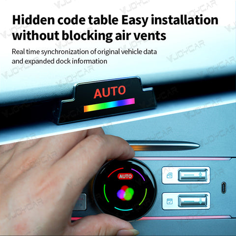VJOYCAR Mini OBD HUD Gauge Display for Tesla Model Y/3/3 Highland Small Body Many Functions only Display at Need.