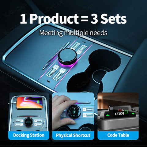 VJOYCAR Mini OBD HUD Gauge Display for Tesla Model Y/3/3 Highland Small Body Many Functions only Display at Need.