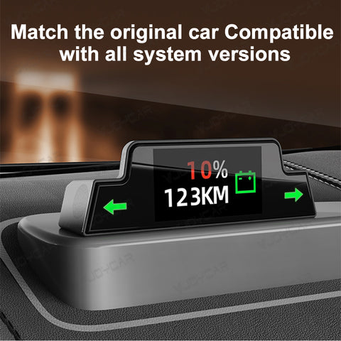 VJOYCAR Mini OBD HUD Gauge Display for Tesla Model Y/3/3 Highland Small Body Many Functions only Display at Need.