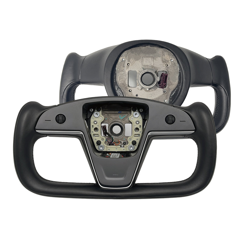 For Tesla Model X S Yoke Steering Wheel Pre-built Scroll Button Heating 2024+