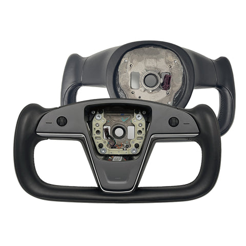 For Tesla Model X S Yoke Steering Wheel Pre-built Scroll Button Heating 2024+