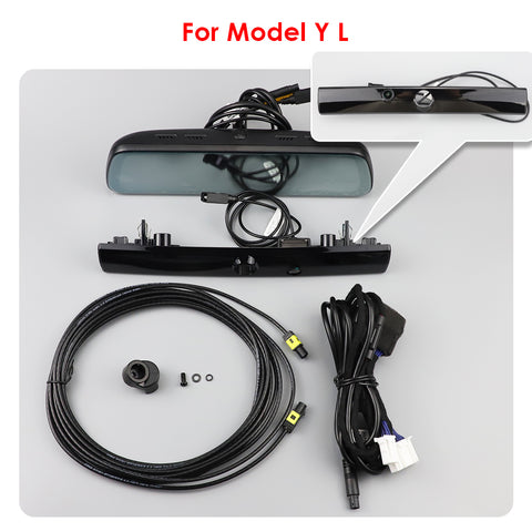 for Tesla Model 3 Highland / Y Juniper Model 3 / Y Streaming Media Recorder Smart Rearview Mirror HD DVR Display