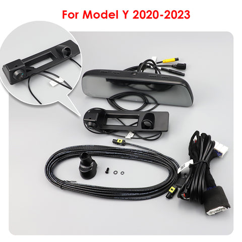 for Tesla Model 3 Highland / Y Juniper Model 3 / Y Streaming Media Recorder Smart Rearview Mirror HD DVR Display