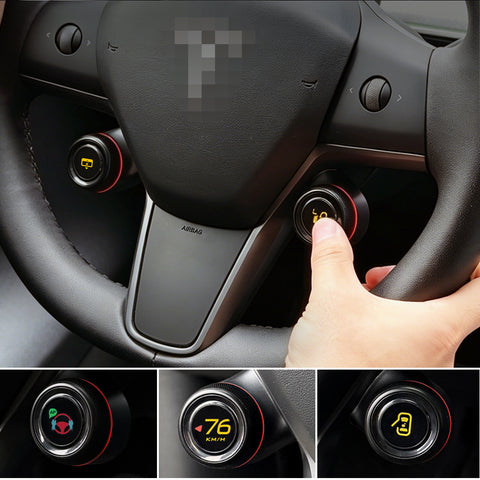 For Tesla Model Y Steering Wheel Button Knobs Physical Keys Buttons