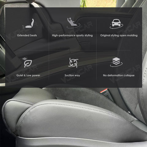 New Tesla Sports Seats Retrofit Ventilated Cushion Extension Leg Support for Tesla Model 3 Model Y Model 3 Highland Y Juniper Model X Model S