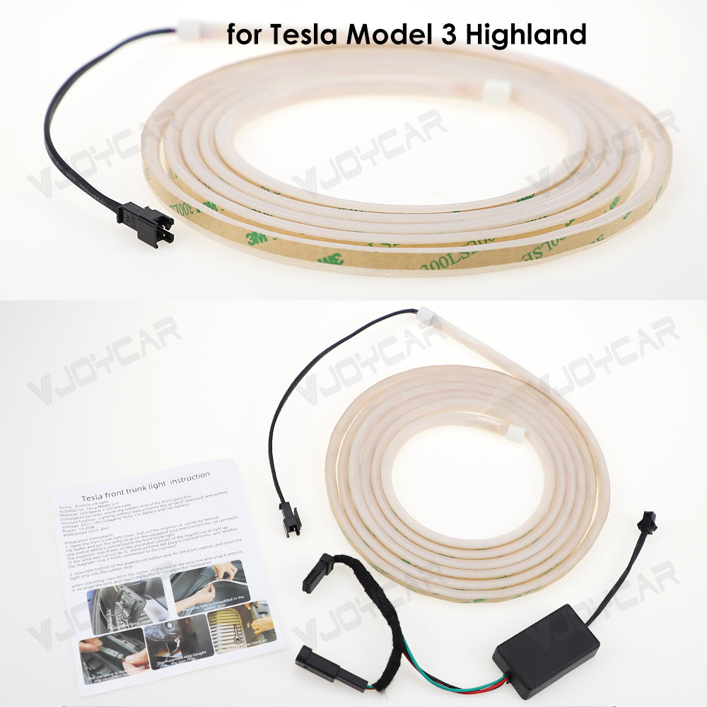 Frunk Ambient Light LED Strip Lamps Upgrade for Model 3 Highland 2023 Model Y Juniper 2025 Tesla