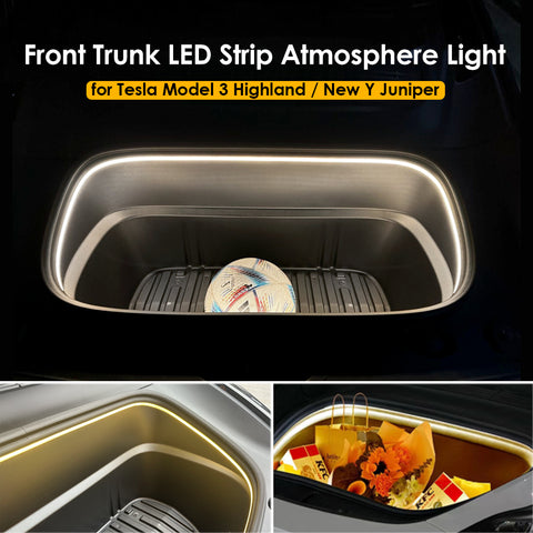 Frunk Ambient Light LED Strip Lamps Upgrade for Model 3 Highland 2023 Model Y Juniper 2025 Tesla