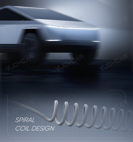 Magnet Type-C Lightning Charging Port Spiral Coil Cable for ModelY/3/x/S/Cybertruck Rear Display