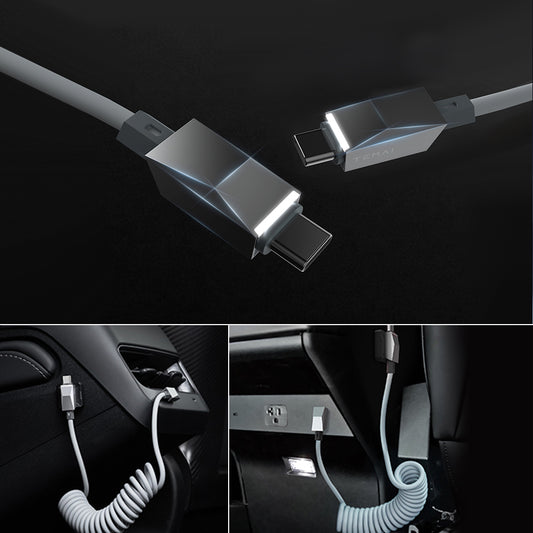 Magnet Type-C Lightning Charging Port Spiral Coil Cable