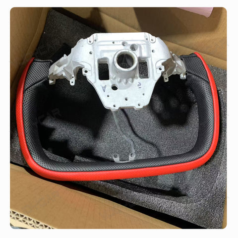 New 2026 Tesla Model Y Juniper Yoke Steering Wheel Custom Double Colors With Heating 350mm Retrofit Replacement 2025+