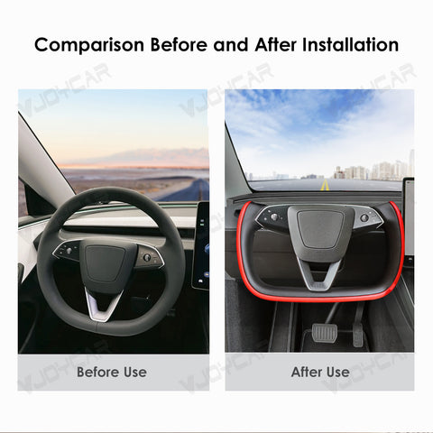 New 2026 Tesla Model Y Juniper Yoke Steering Wheel Custom Double Colors With Heating 350mm Retrofit Replacement 2025+