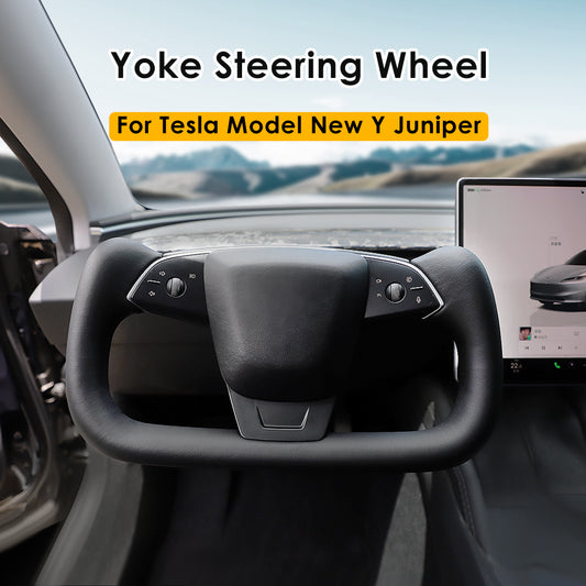 New Gen2 355mm Tesla Yoke Handle for New Model Y Juniper YOKE Heating Steering Wheel Model-X-Style for Tesla Model 3 Highland