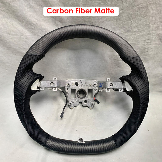 for Tesla Model 3 Highland Sport Round Carbon Fiber Steering Wheel Handle Upgrade Customized Style