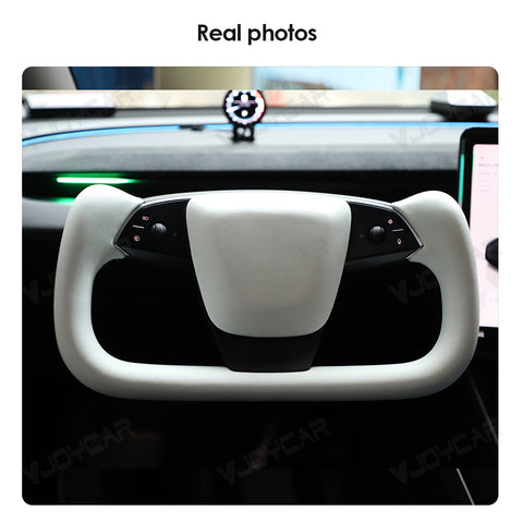 New Gen2 355mm Tesla Yoke Handle for New Model Y Juniper YOKE Heating Steering Wheel Model-X-Style for Tesla Model 3 Highland
