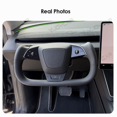 New Tesla Model Y juiper Model 3 highland Yoke Steering Wheel Real Photo in Car