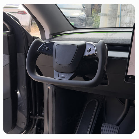 New Tesla Model Y juiper Model 3 highland Yoke Steering Wheel Real Photo in Car