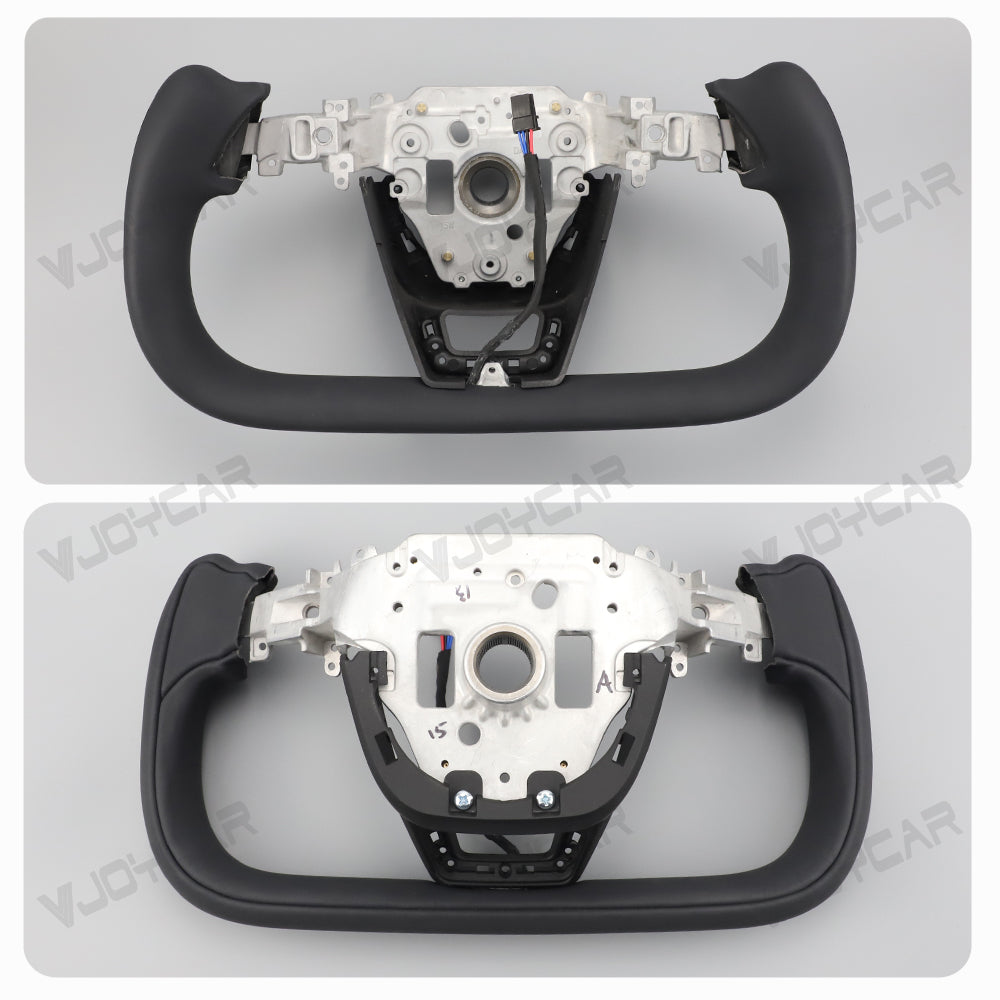 New Tesla Model Y juiper Model 3 highland Yoke Steering Wheel 350mm Front & Back Details