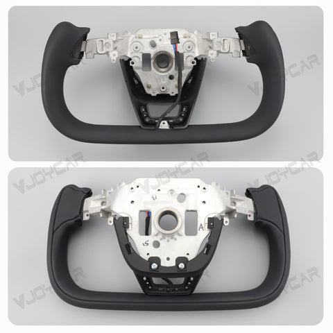 New Tesla Model Y juiper Model 3 highland Yoke Steering Wheel 350mm Front & Back Details