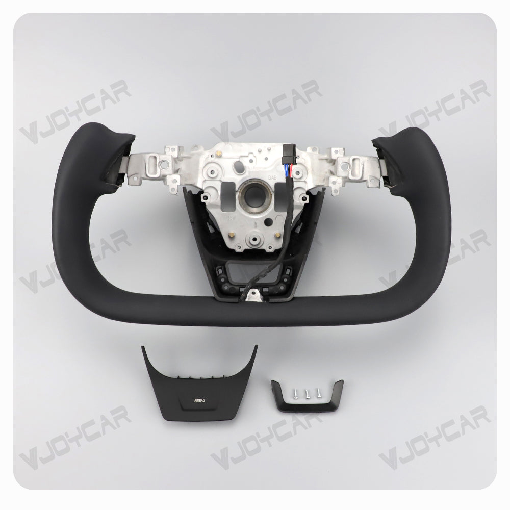 New Tesla Model Y juiper Model 3 highland Yoke Steering Wheel 350mm Front Details