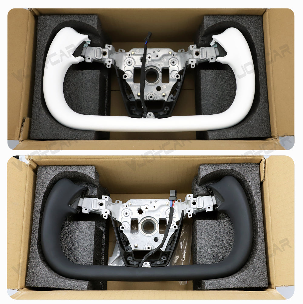 New Tesla Model Y juiper Model 3 highland Yoke Steering Wheel 350mm Real Photo