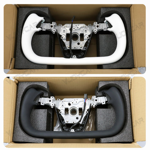 New Tesla Model Y juiper Model 3 highland Yoke Steering Wheel 350mm Real Photo