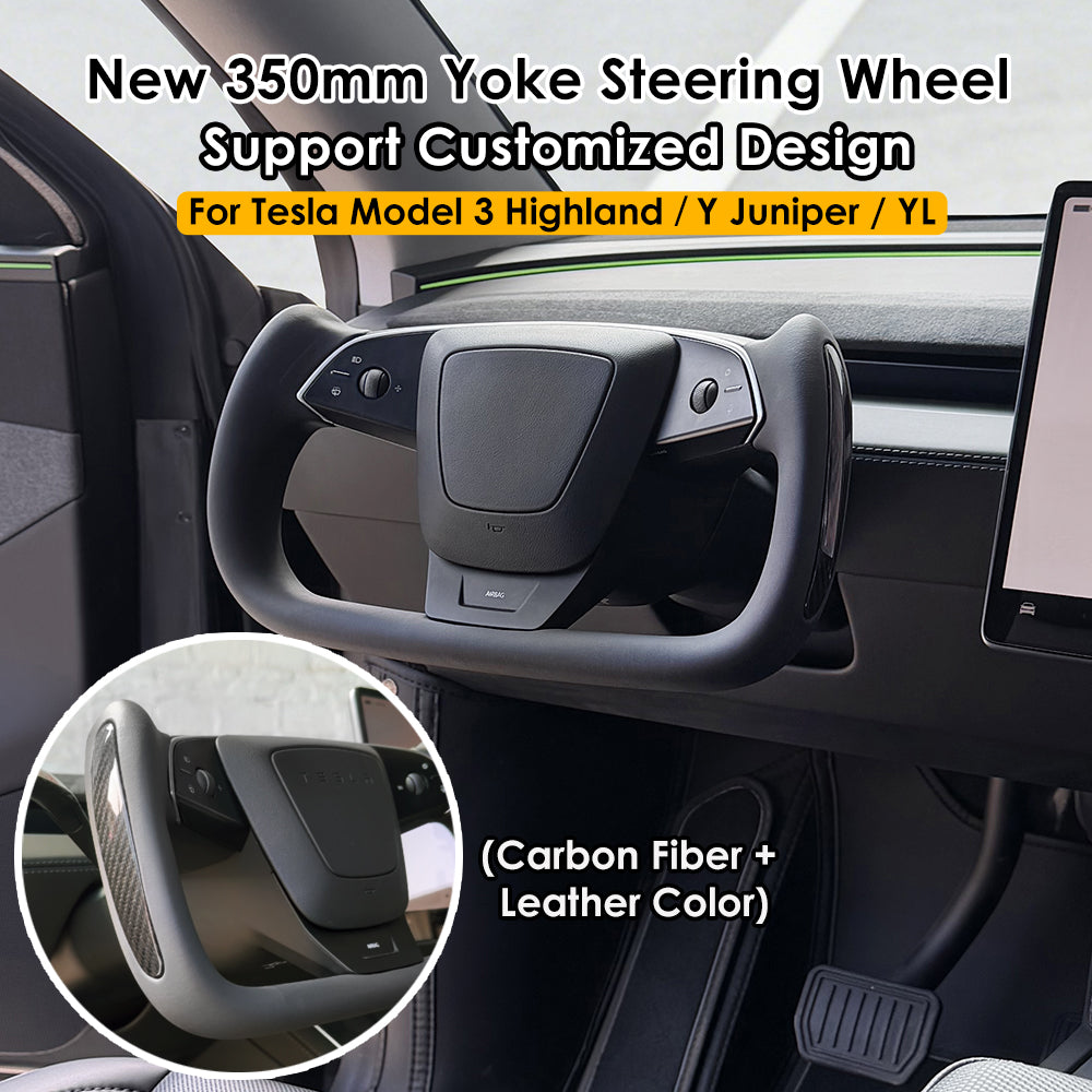 New Tesla Model Y juiper Model 3 highland Yoke Steering Wheel Support Custom Order