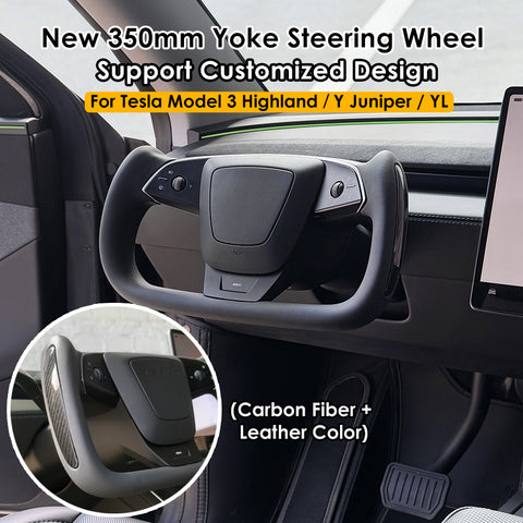 New Tesla Model Y juiper Model 3 highland Yoke Steering Wheel Support Custom Order