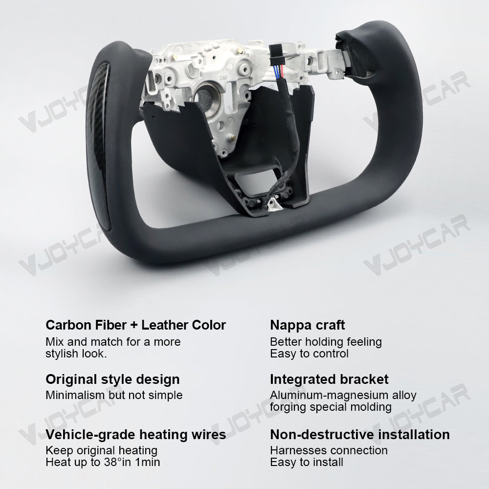 New Tesla Model Y juiper Model 3 highland Yoke Steering Wheel Main Features