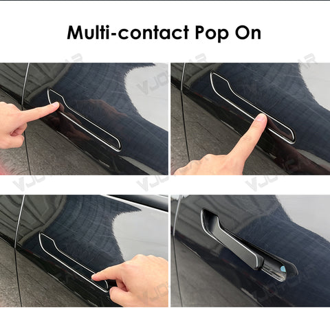 New for Tesla Auto Door Handle Wireless Install Multi-contact Pop Up Keep Original Handles Custom Colors