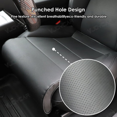 For Tesla Model 3 / Y / 3 Highland / Y Juniper New Upgrade Nappa Leather Full Surround Seat Cushion Cover with Extended Leg Support