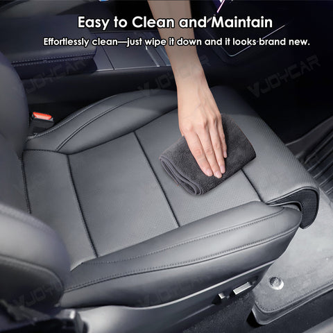 For Tesla Model 3 / Y / 3 Highland / Y Juniper New Upgrade Nappa Leather Full Surround Seat Cushion Cover with Extended Leg Support