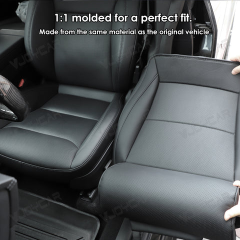 For Tesla Model 3 / Y / 3 Highland / Y Juniper New Upgrade Nappa Leather Full Surround Seat Cushion Cover with Extended Leg Support