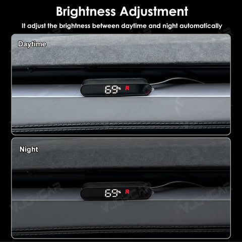 New Upgrade Tesla Model Y Juniper Model 3 Highland Smart Mini HUD Display Cluster Dashboard Gauge Screen Turning Signal Gear Position Battery Lever