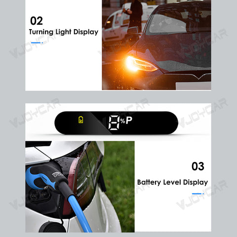 New Upgrade Tesla Model Y Juniper Model 3 Highland Smart Mini HUD Display Cluster Dashboard Gauge Screen Turning Signal Gear Position Battery Lever