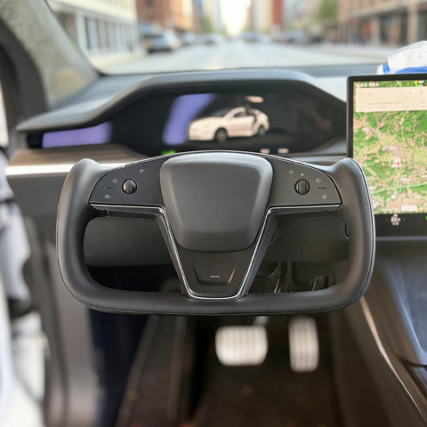 New For Tesla Model X S Yoke Steering Wheel Pre-built
