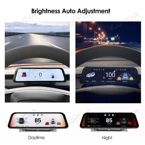 Newest Gen3 9.66 inches Instrument Display for Tesla New Model Y Juniper Dashboard with Air Outlet for All Tesla Model 3 Y