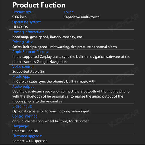 Newest Gen3 9.66 inches Instrument Display for Tesla New Model Y Juniper Dashboard with Air Outlet for All Tesla Model 3 Y