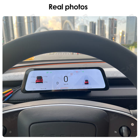 Newest Gen3 9.66 inches Instrument Display for Tesla New Model Y Juniper Dashboard with Air Outlet for All Tesla Model 3 Y