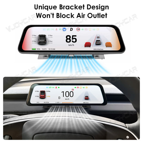 Newest Gen3 9.66 inches Instrument Display for Tesla New Model Y Juniper Dashboard with Air Outlet for All Tesla Model 3 Y