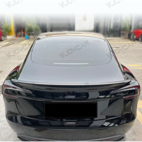 New Design Real Carbon Fiber Spoiler For Tesla Model 3 Highland Trunk Wing Fabric Kits