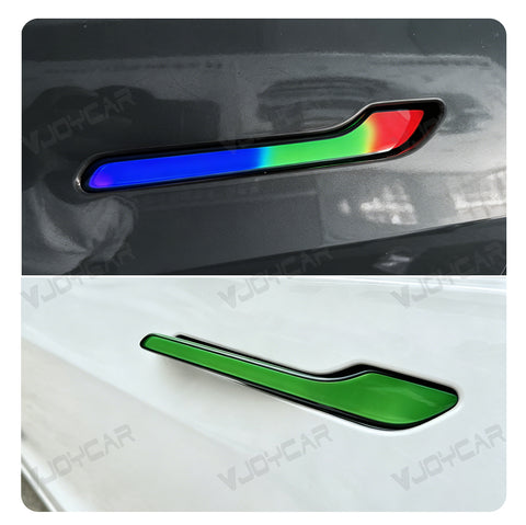 New Upgrade for Tesla Auto Door Handle Wireless Install Multi-contact Pop Up Colorful LED Panel