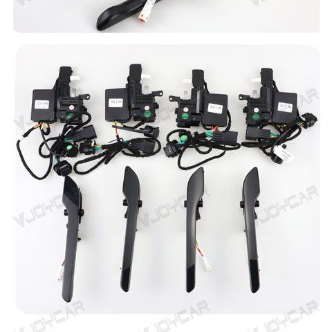 New Upgrade for Tesla Auto Door Handle Wireless Install Multi-contact Pop Up Colorful LED Panel