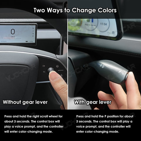 New Upgrade for Tesla Auto Door Handle Wireless Install Multi-contact Pop Up Colorful LED Panel