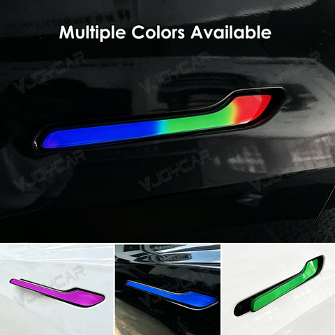 New Upgrade for Tesla Auto Door Handle Wireless Install Multi-contact Pop Up Colorful LED Panel