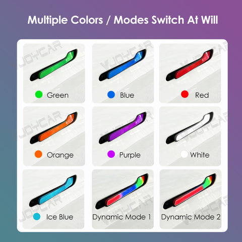 New Upgrade for Tesla Auto Door Handle Wireless Install Multi-contact Pop Up Colorful LED Panel
