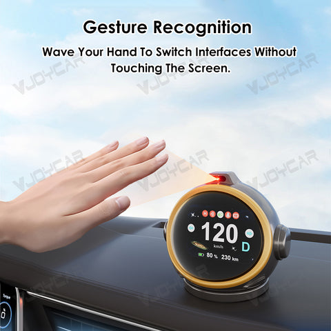 New Smart Dashboard Display HUD Gauge Robot Design Digital Speedometer Gesture Recognition for Tesla Model 3 / 3 Highland / Y / Y Juniper
