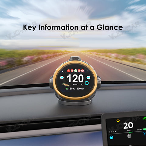 New Smart Dashboard Display HUD Gauge Robot Design Digital Speedometer Gesture Recognition for Tesla Model 3 / 3 Highland / Y / Y Juniper