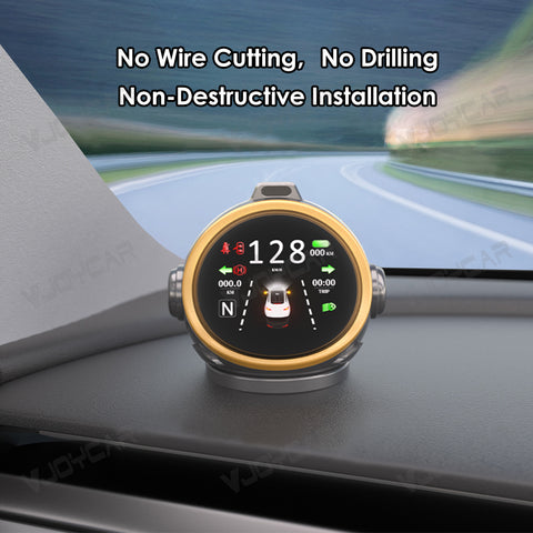 New Smart Dashboard Display HUD Gauge Robot Design Digital Speedometer Gesture Recognition for Tesla Model 3 / 3 Highland / Y / Y Juniper