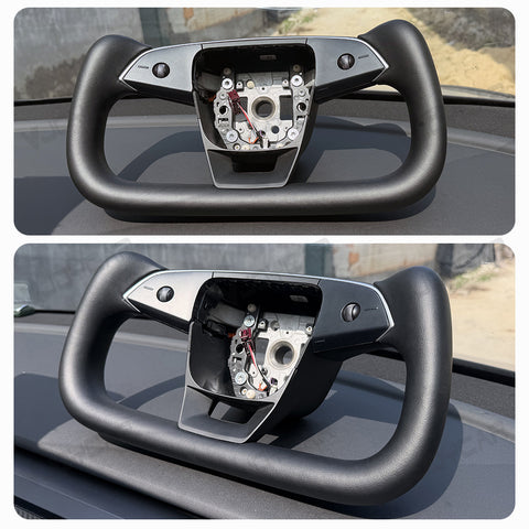 New Pre-installed Universal Yoke Steering Wheel for Tesla Model 3 / Y / 3 Highland / Y Juniper 17+ All Years Vehicle
